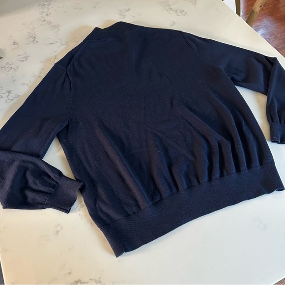 J.Crew Mens Navy Blue 100% Cotton Half Zip Sweater Size Large-B35 - Picture 10 of 10